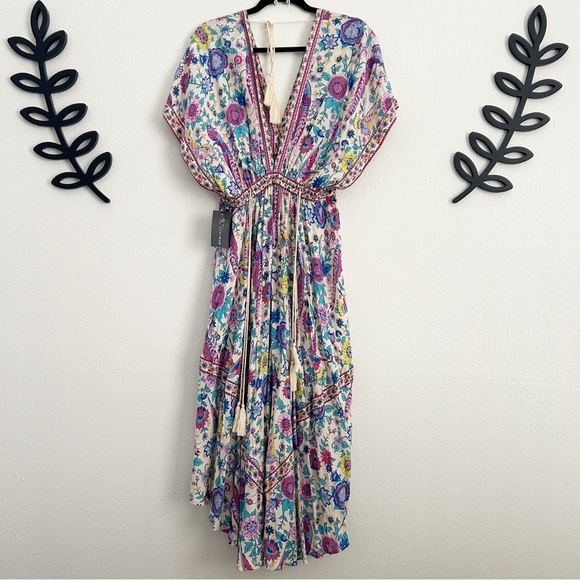 R. Vivimos Floral Maxi Dress | Size Large - Picture 6 of 9